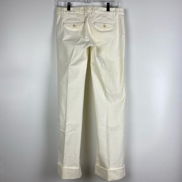 New With Tags J Crew City Fit Corduroy Trousers White Womens Size 4P - Picture 7 of 10